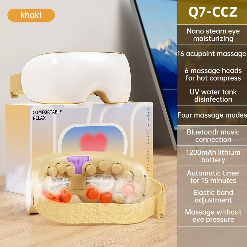 Electric Eye Steam Massager Nano Steam Eye Mask Hot Compress Glasses Steamer Bluetooth Relief Dry Eye Fatigue Dark Circles Tired