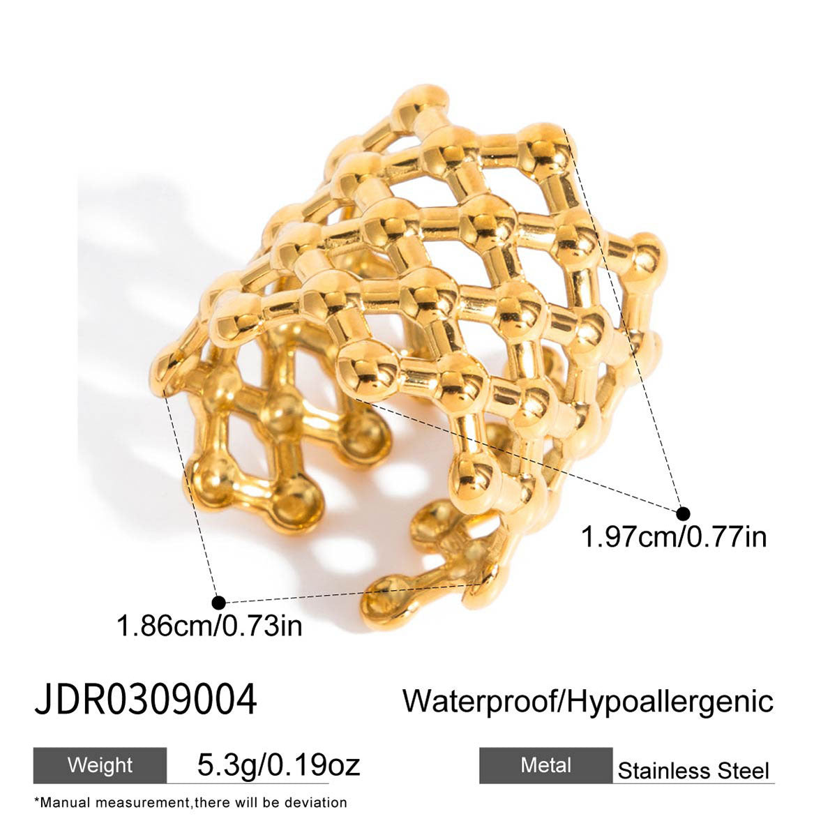 Titanium Steel Does Not Fade Exaggerated Women's Ring