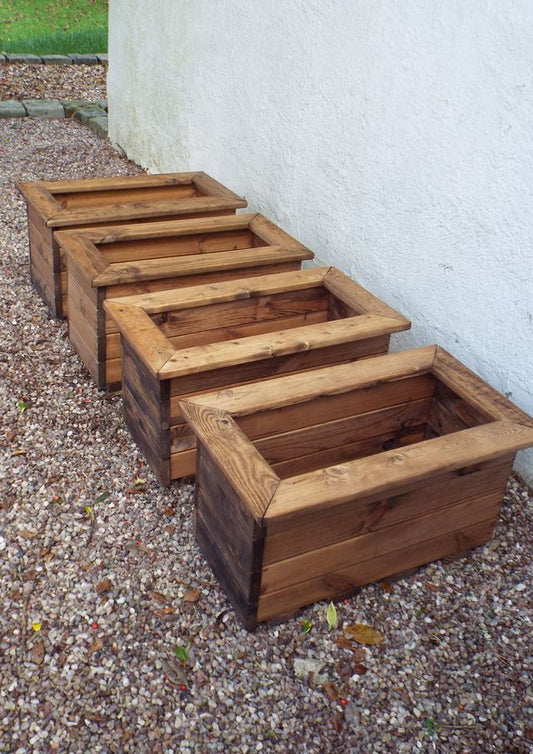 Charles Taylor Trading 4pc Regular Wooden Trough Set 4 pc Brown
