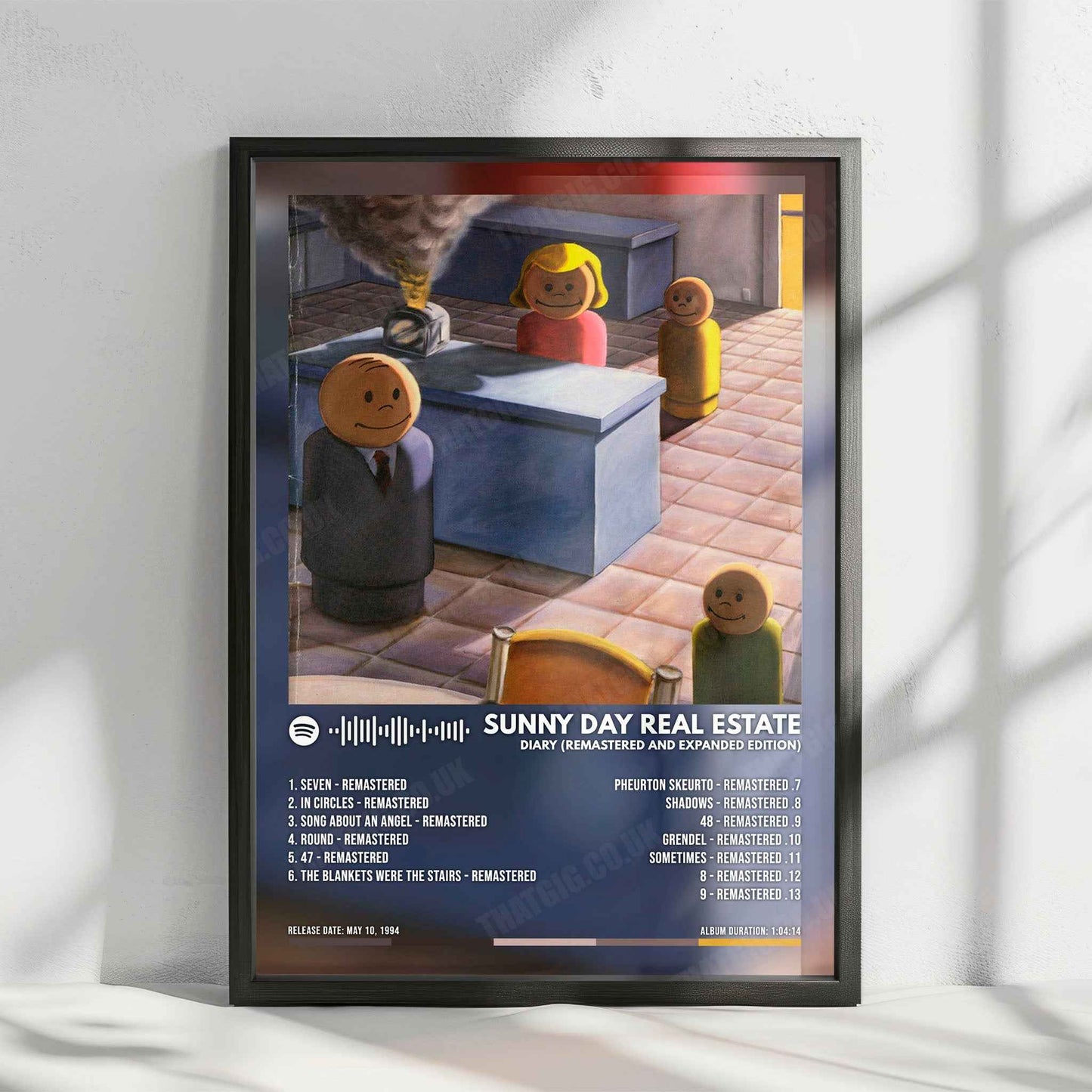 Sunny Day Real Estate "Diary" Album Cover Poster - with Complete Tracklist