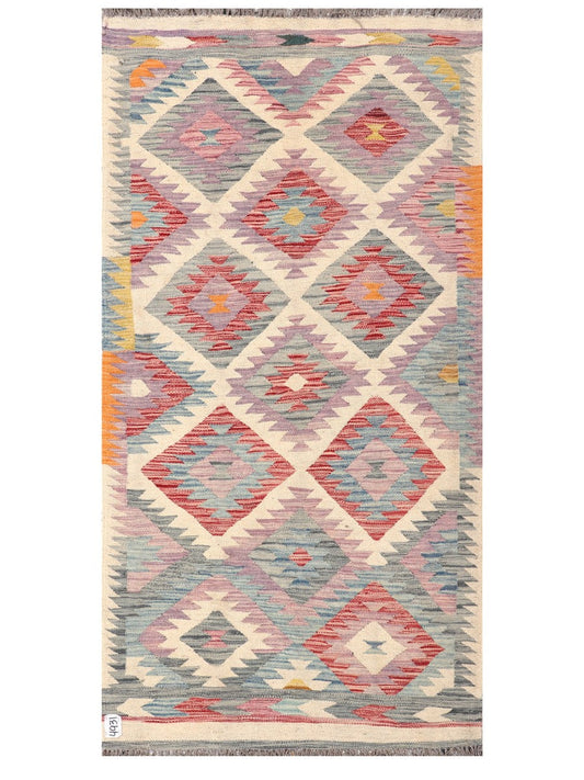 Maimana Afghanistan Kilim Rug - 192 x 98 cm
