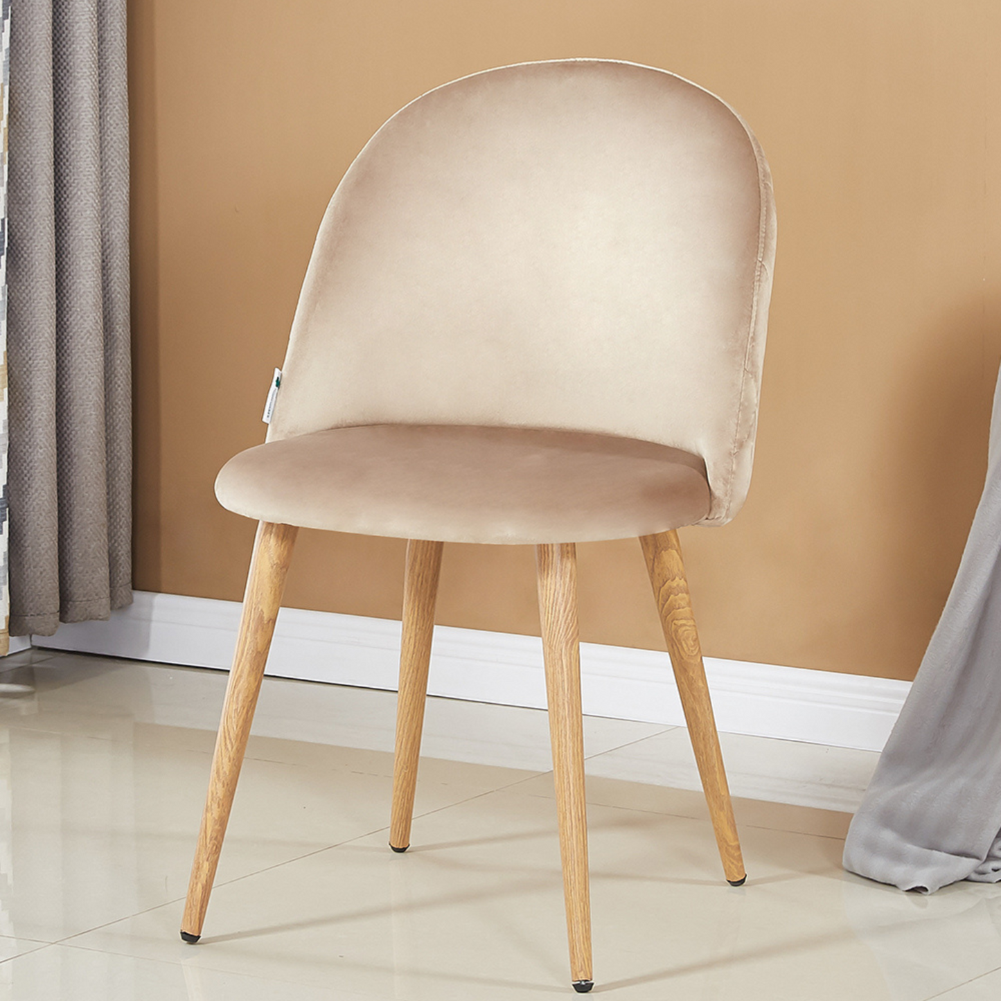Lucia Halo Dining Set, a Table and Chairs Set of 4, White/Grey