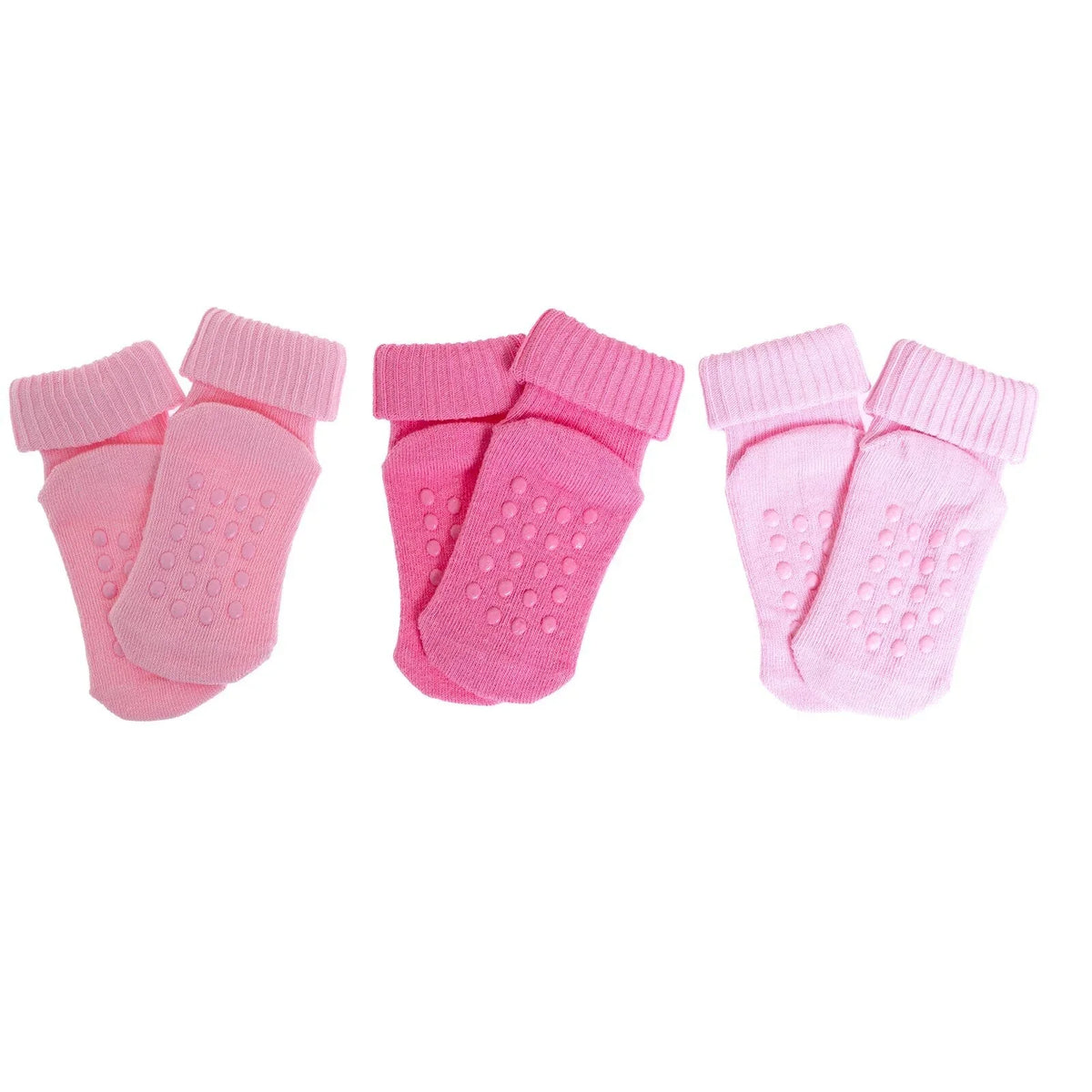 HelloBaby 3 Pack Roll-Top Baby Socks (Newborn to 12-24 Months)