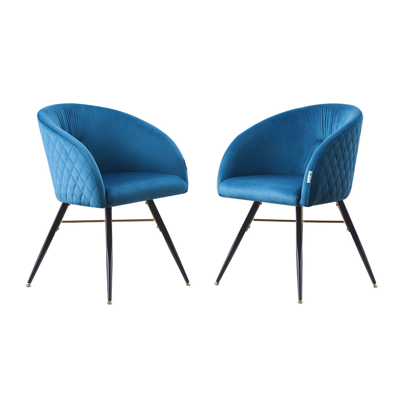 Vittorio LUX Velvet Dining Chair with Metal Legs - Perfect for Dining Room Living Room