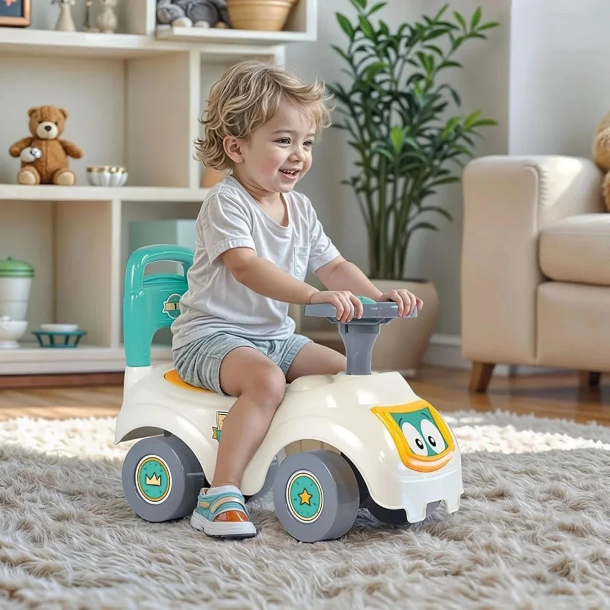 Dolu Sit N Ride-On - White