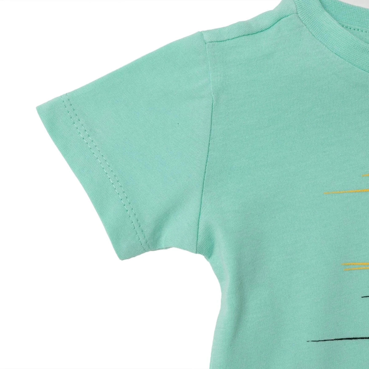 HelloBaby Poplin Trim Short Sleeve Baby T-Shirt (3-6 Months to 3-4 Years)