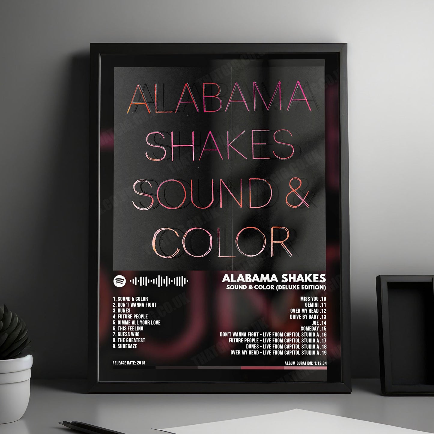 Alabama Shakes "Sound & Color" Album Cover Poster - with Complete Tracklist