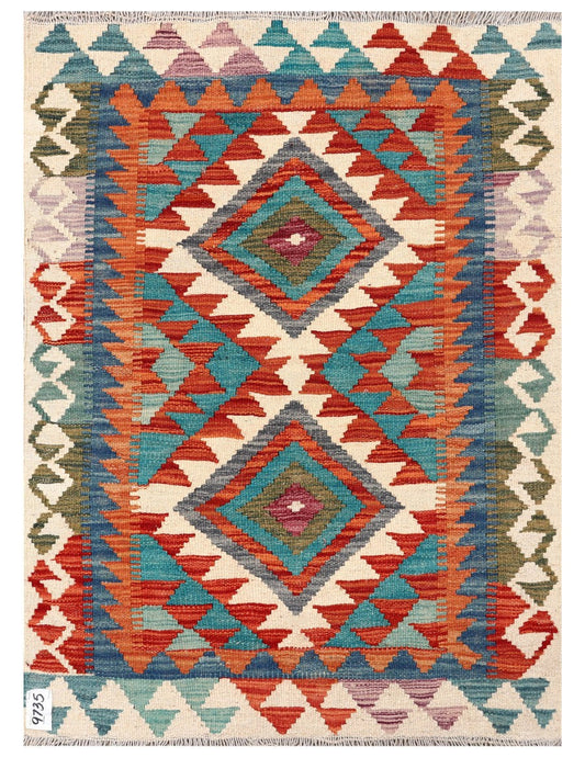 Maimana Afghanistan Kilim Rug - 112 x 82 cm
