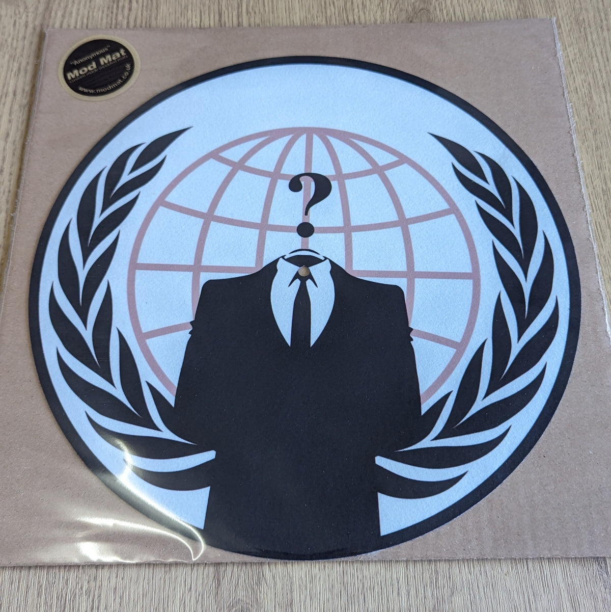 Anonymous Slipmat - 7 & 12 inch  LP Vinyl DJ Pro Turntable Slip Mat Record Player Technics 1210 DJ Turntablist