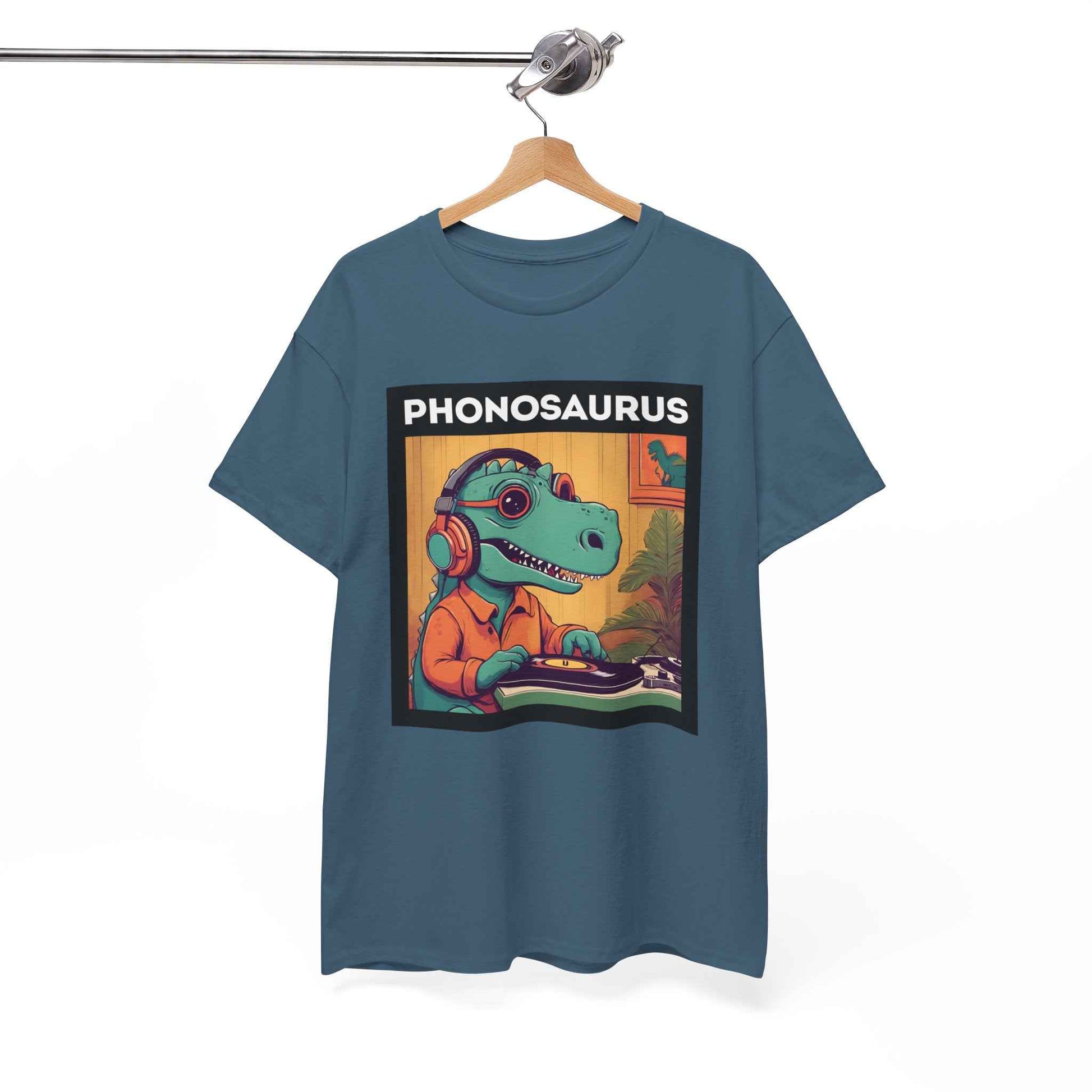 'Phonosaurus' Men's Vinyl T-Shirt