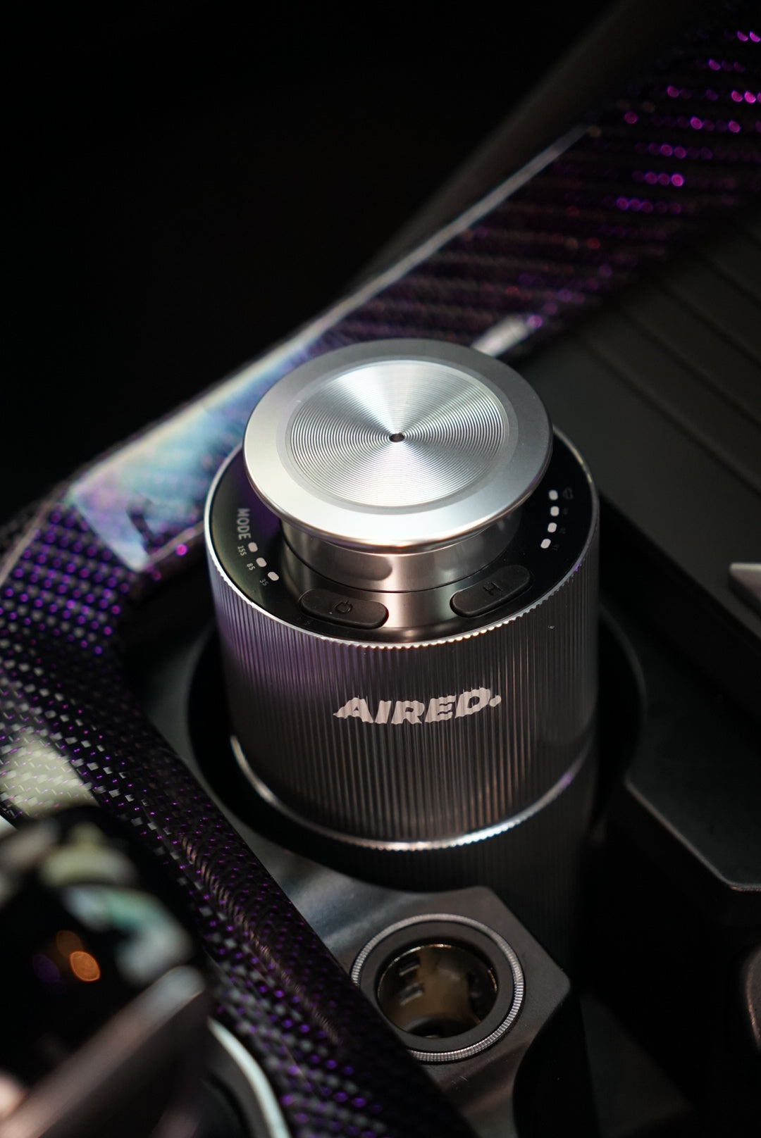 Aura - In-Car / Home Mini Luxury Electronic Rechargeable Essential Oils Diffuser By AIRED. (SILVER)