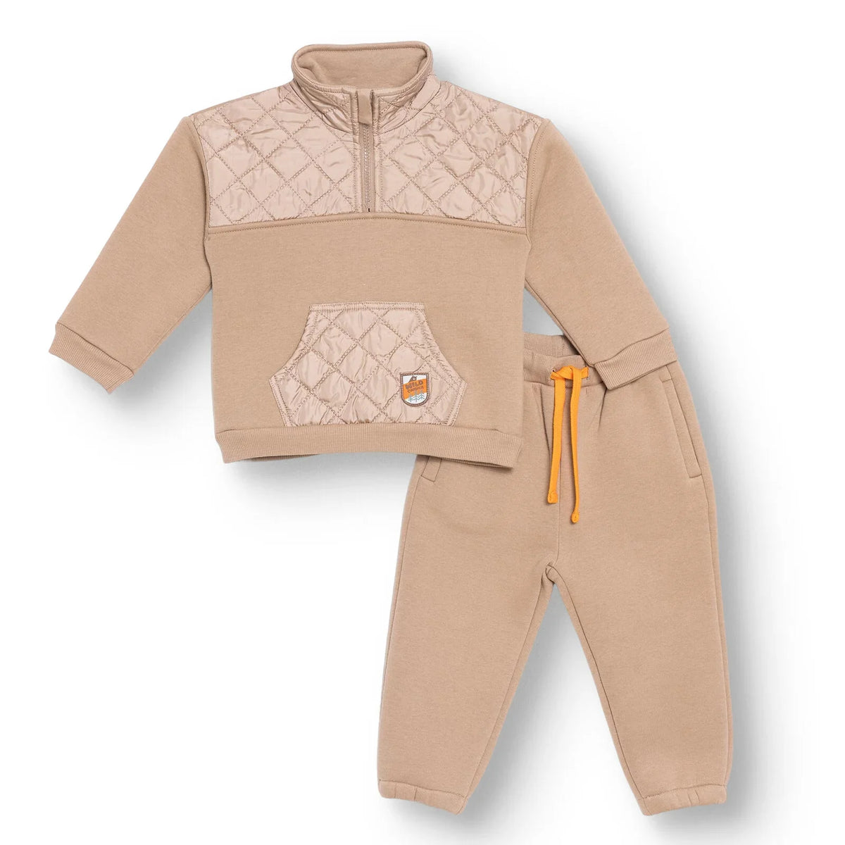 HelloBaby "Wild Camper" Slogan Brushed Back Sweat Baby Sweatshirt & Joggers Set (3-6 Months to 4-5 Years)