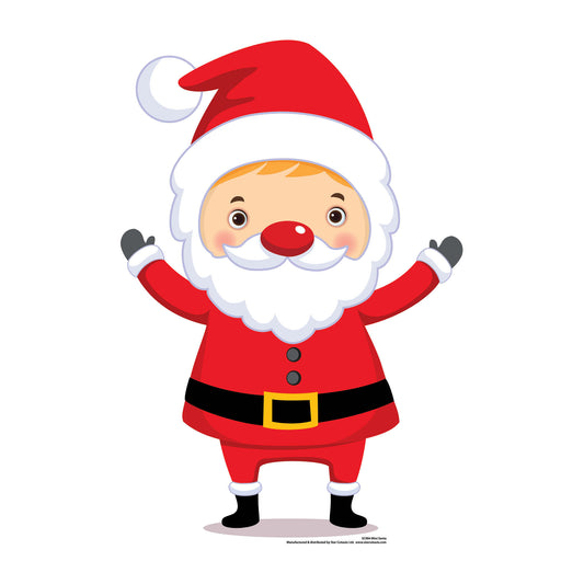 SC984 Mini Christmas  Santa Claus Father Christmas Cardboard Cut Out Height 87cm