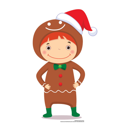 SC986 Mini Gingerbread Boy Cardboard Cut Out Height 83cm