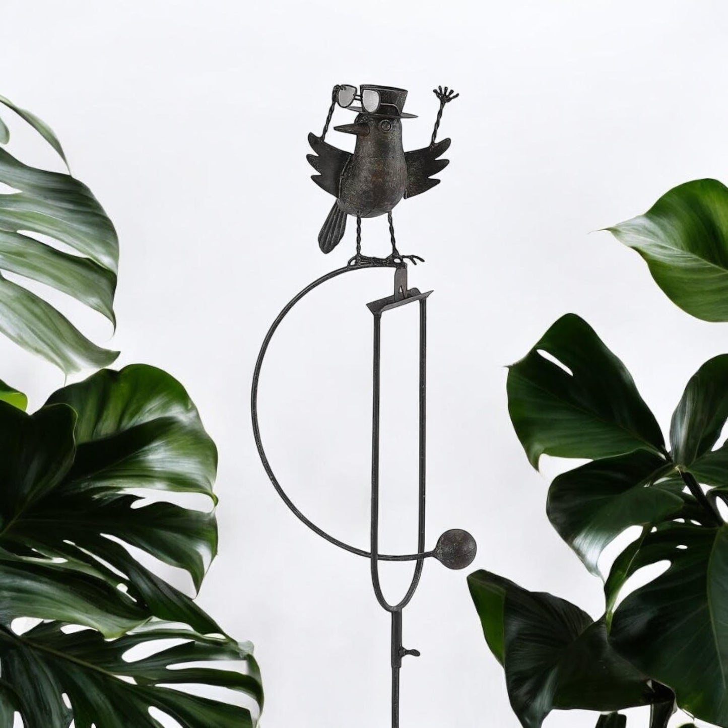 44" METAL BIRD ROCKER GARDEN STAKE