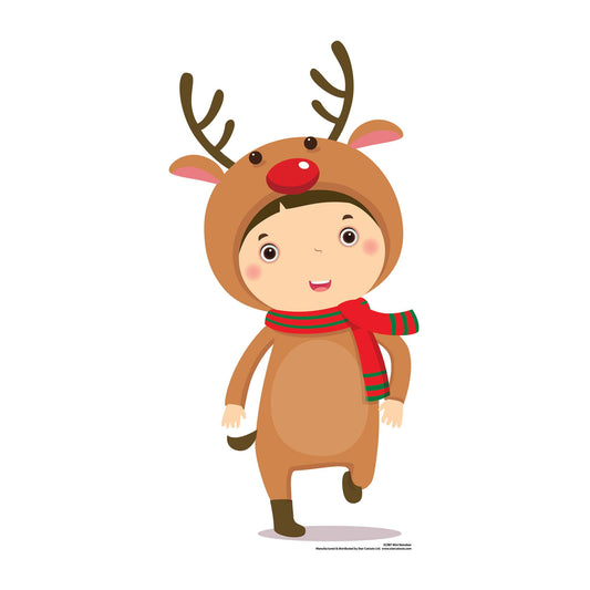 SC987 Mini Reindeer Cardboard Cut Out Height 92cm