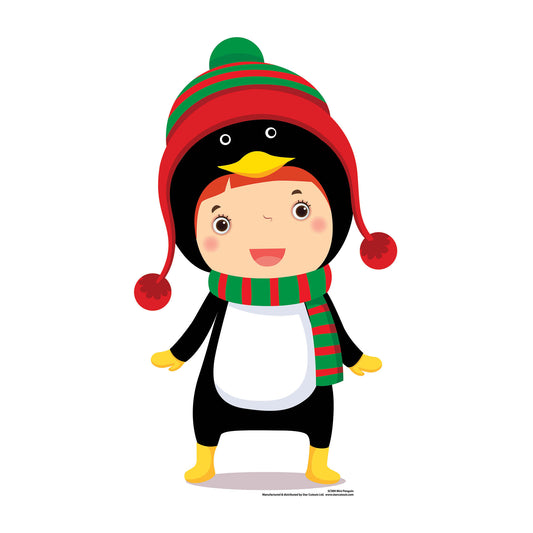 SC989 Mini Penguin Cardboard Cut Out Height 87cm