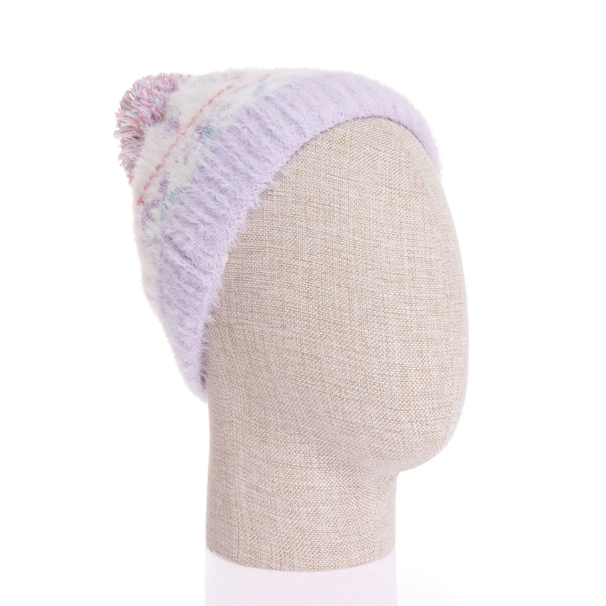 Fonem Fleece-Lined Patterned Knitted Baby Beanie (One Size)