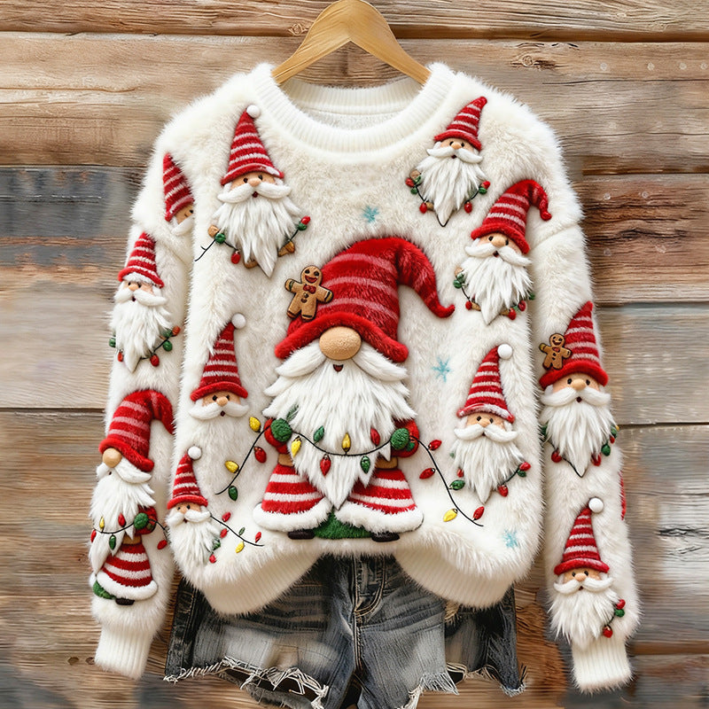 Women's 3D-printed Casual Christmas Hoodie
