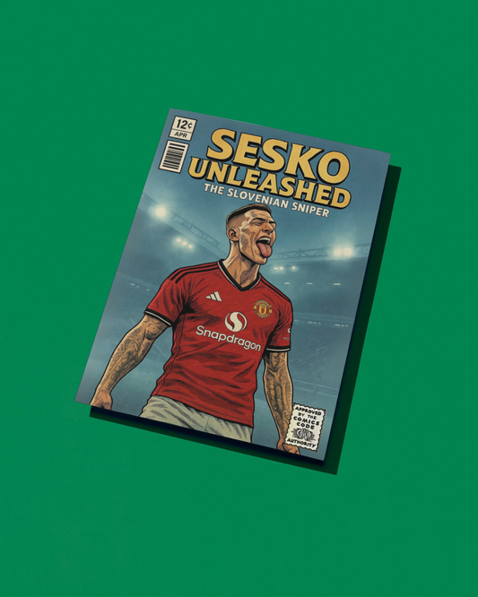 Benjamin Sesko Comic Book Style A3 Print