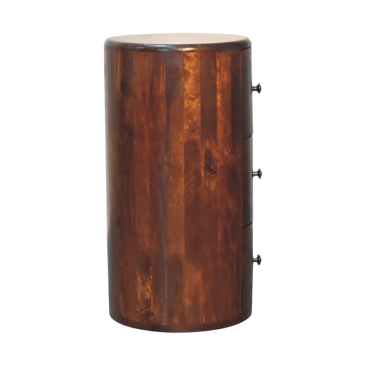 Artisan Furniture Solid Mango Wood Chestnut Drum Chest