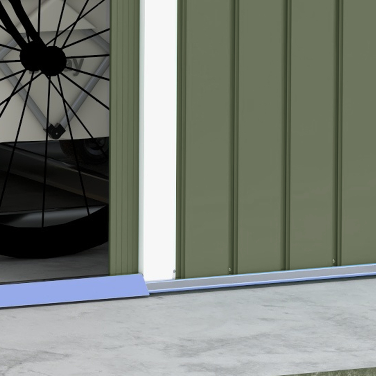 9 x 6FT Garden Metal Storage Shed Tool Box Foundation Vent & Doors  Green