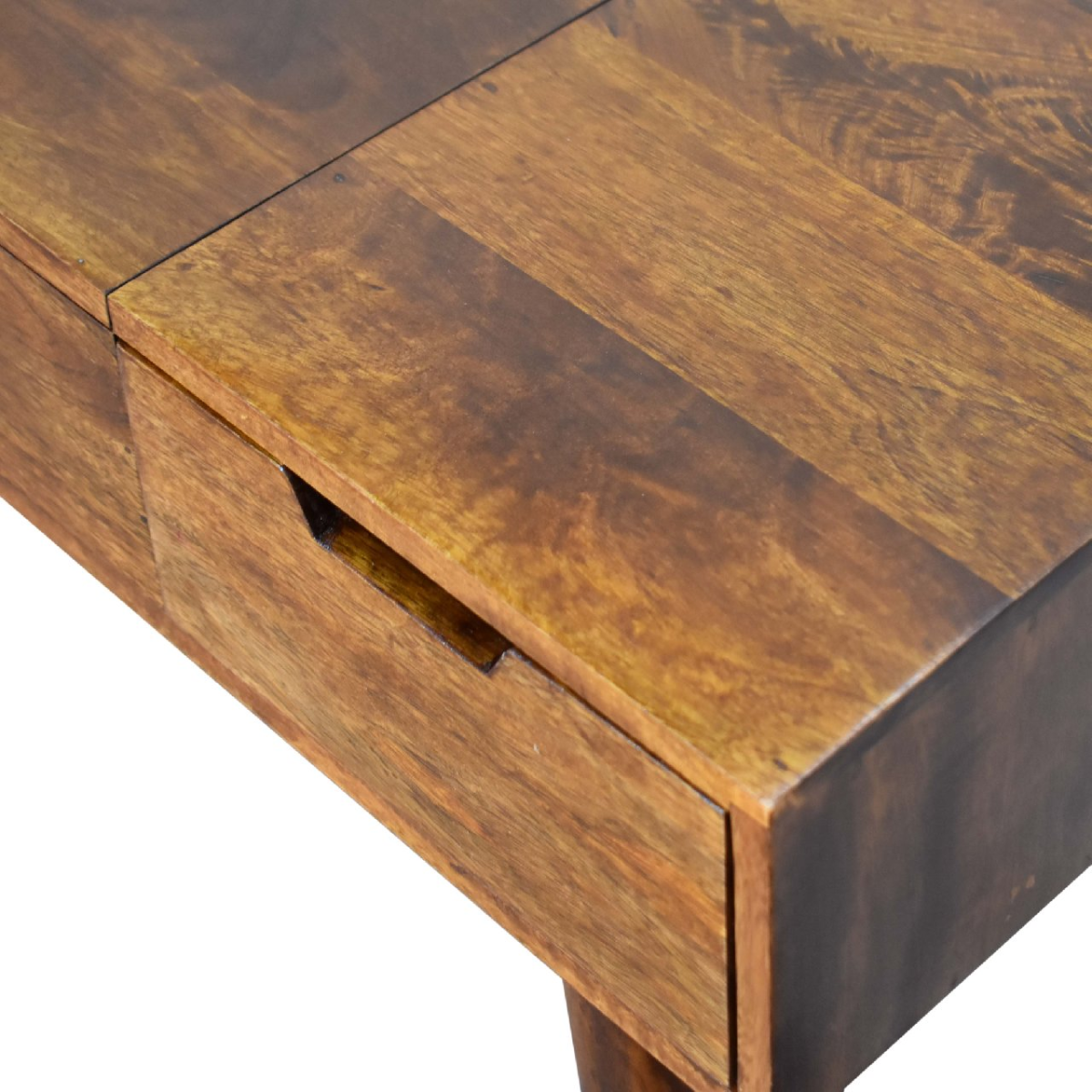 Artisan Furniture Solid Mango Wood Chestnut Foldable Mirror Table
