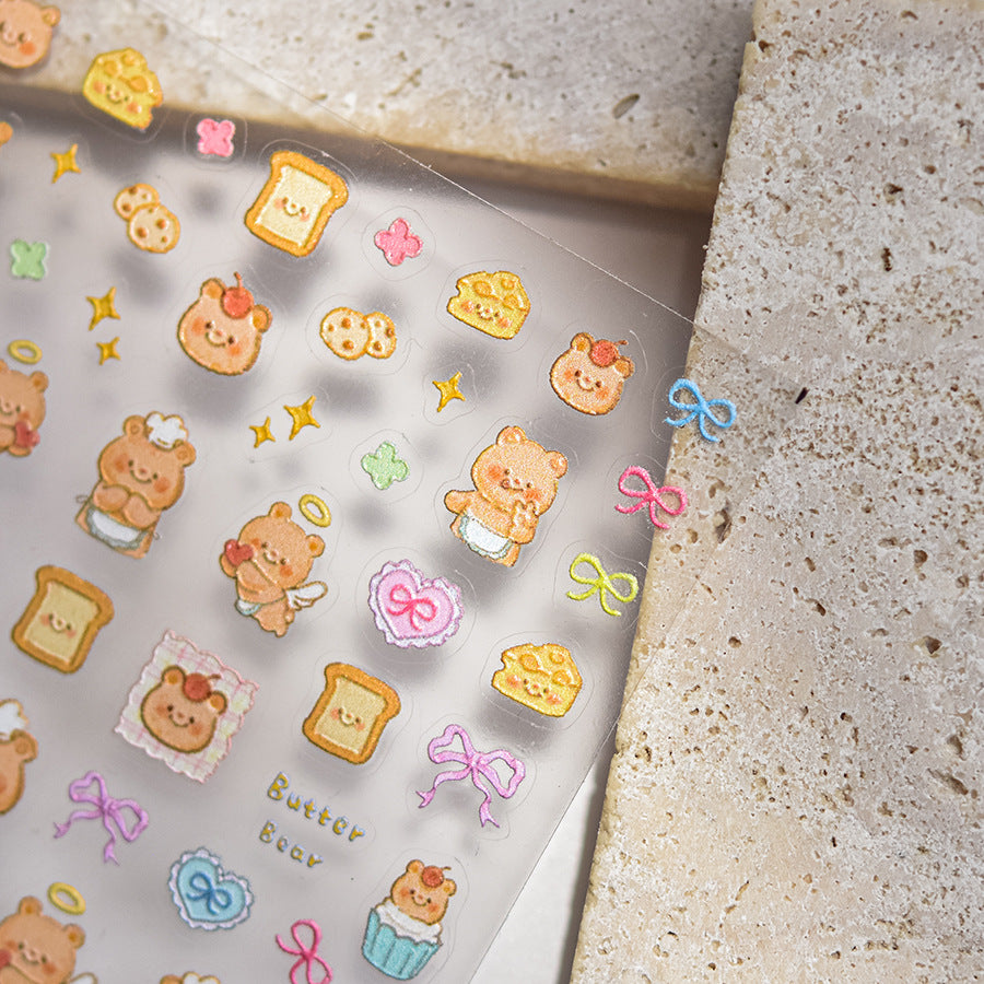 Hello Claws | Butter Bear 5D Nail Deco Sticker