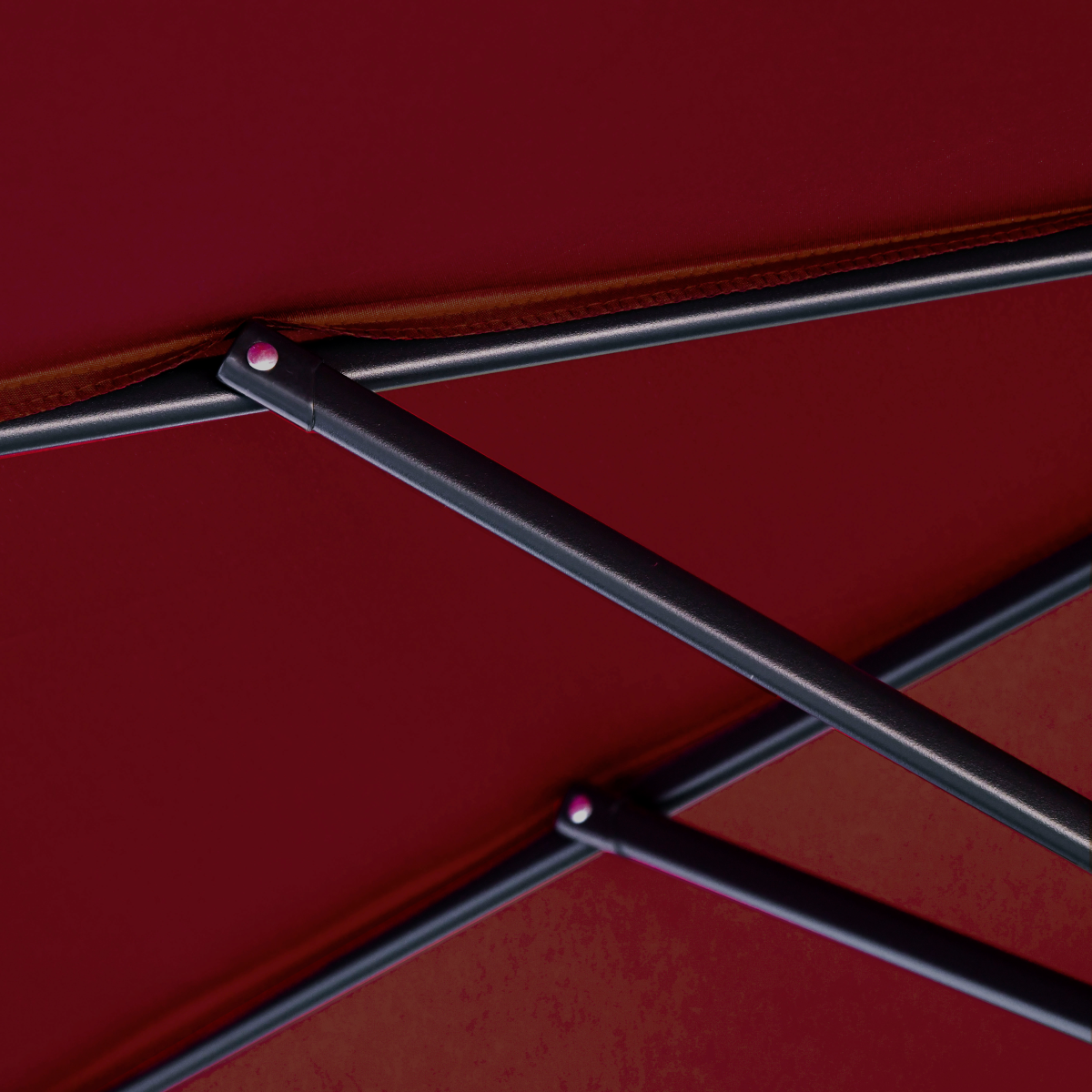 3(m) Garden Banana Parasol Cantilever Umbrella w/ Base, Wine Red Outsunny