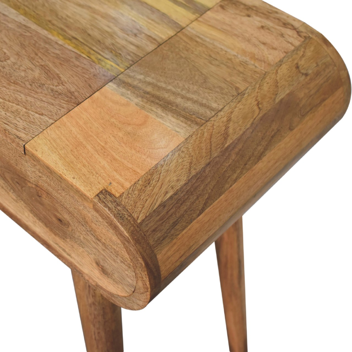 Artisan Furniture Solid Mango Wood Mini Oak-ish Round Dressing Table
