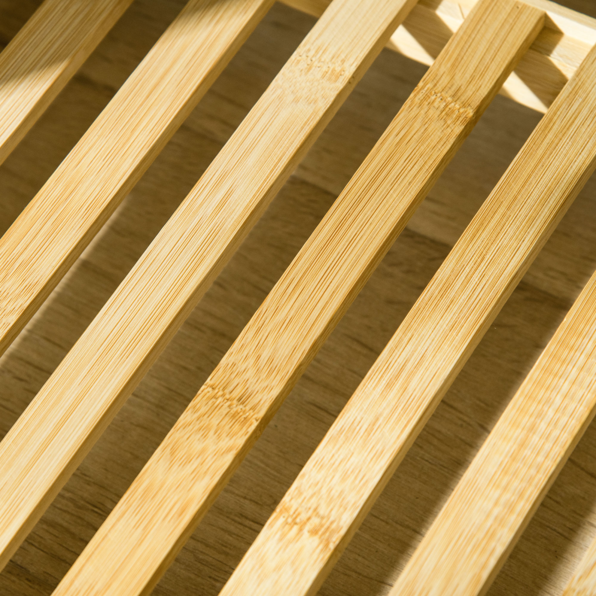 Bamboo Coat Rack w/ Hooks Hanging Rail and Storage Shelf for Entryway HOMCOM