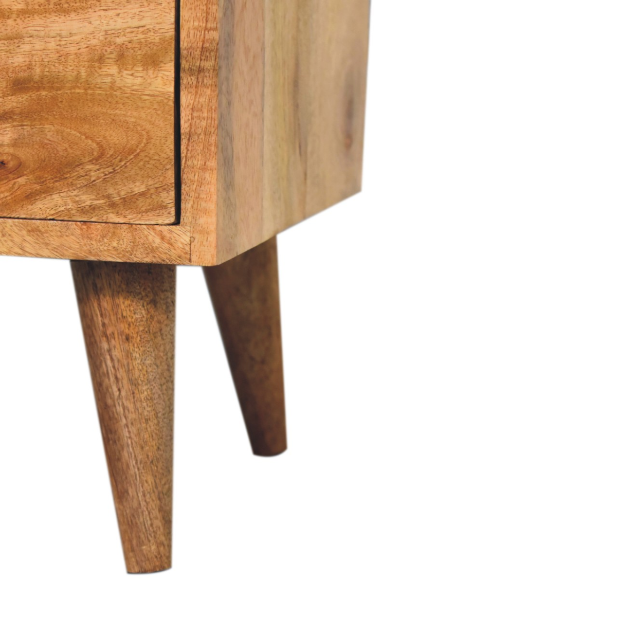 Artisan Furniture Solid Wood Mini Oak-ish Classic Open Bedside