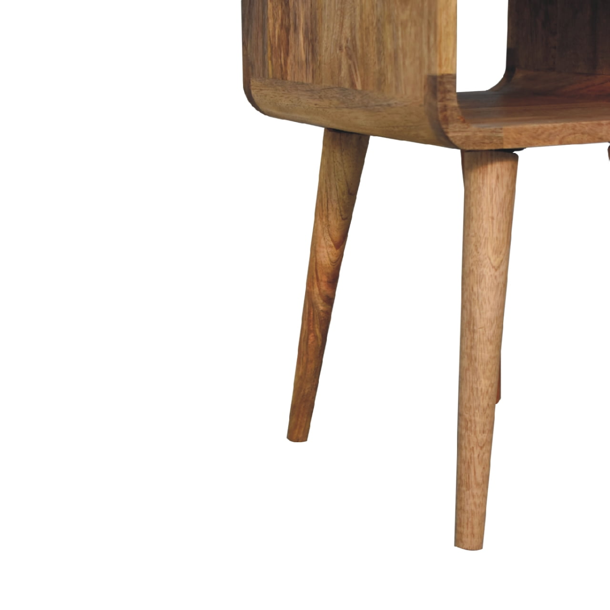 Artisan Furniture Solid Wood Mini Oak-ish Curve Lower Bedside