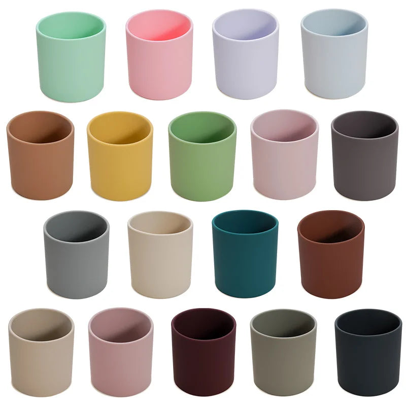 Silicone Baby Sippy Cup 220ML - Leakproof Toddler Drinking Cup
