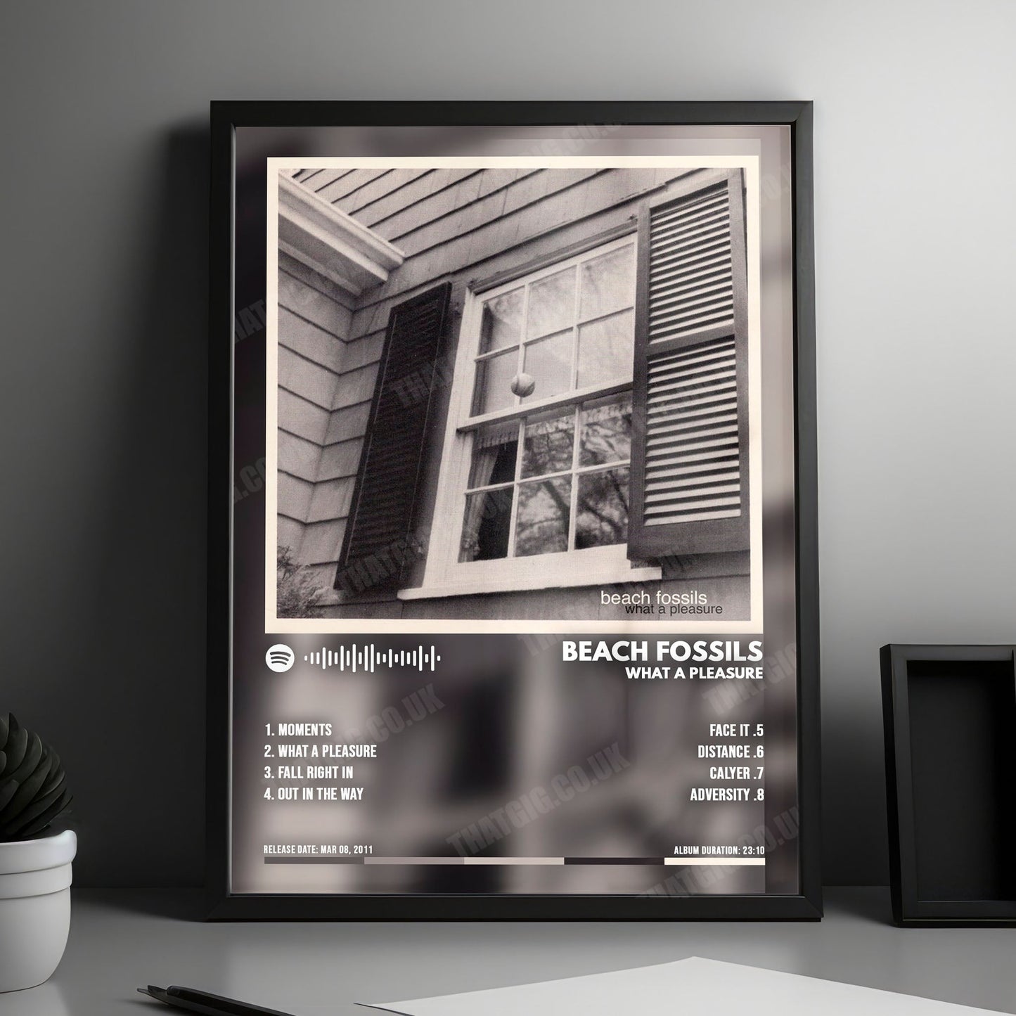 Beach Fossils "What a Pleasure" Album Cover Poster - with Complete Tracklist