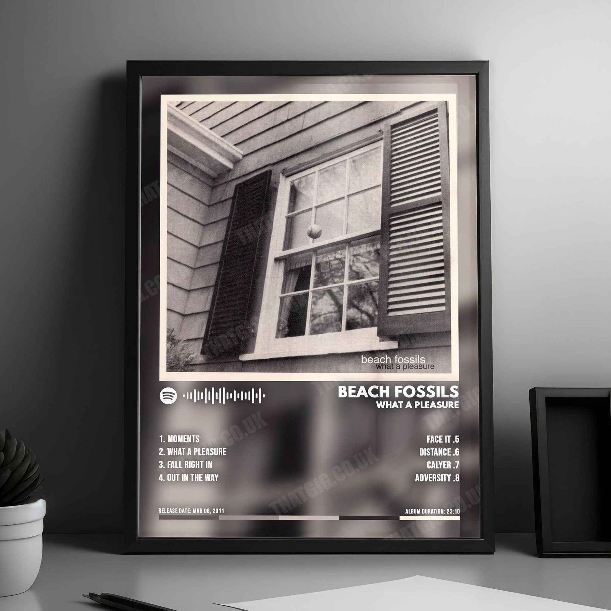 Beach Fossils "What a Pleasure" Album Cover Poster - with Complete Tracklist