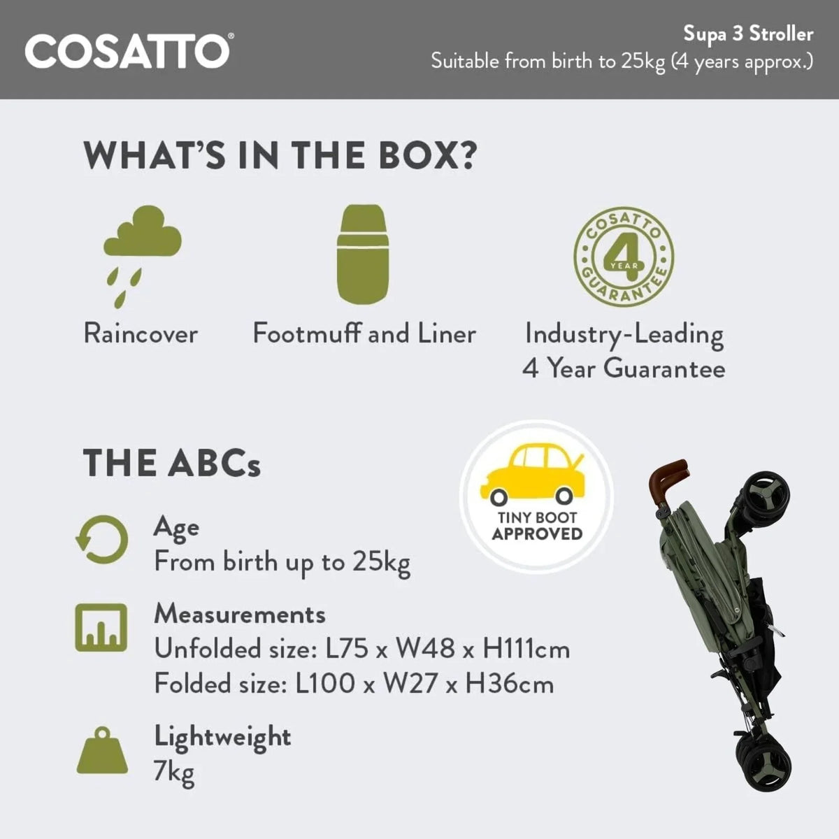 Cosatto Supa 3 Stroller - Hoglet