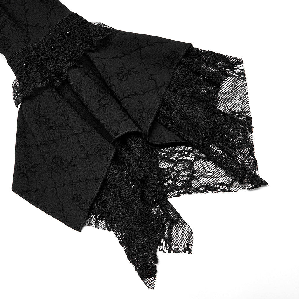 Black Thorn Rose Long Dress For Women