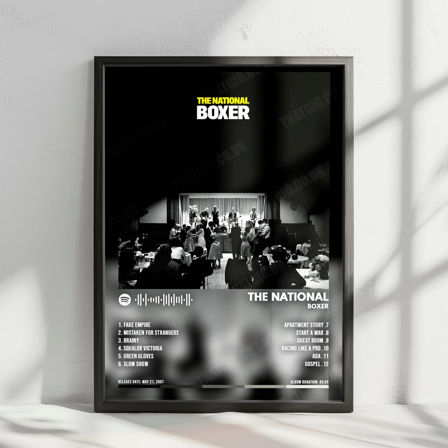 The National "Boxer  " Album Cover Poster - with Complete Tracklist