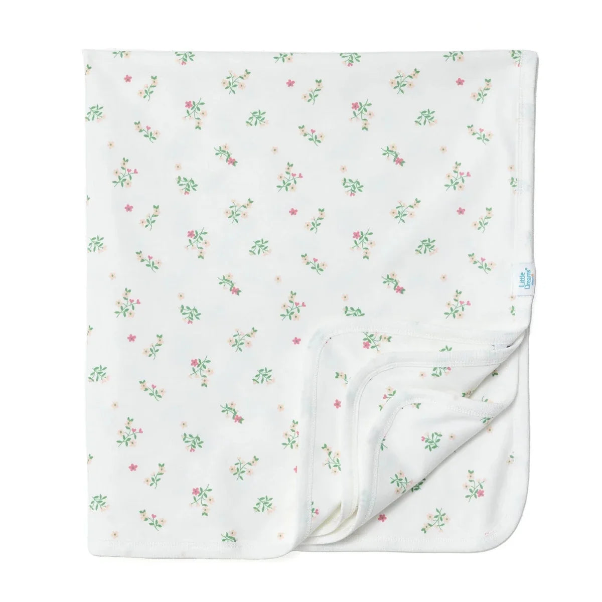 Little Dreams Floral Print Jersey Baby Blanket (80 x 90 cm)