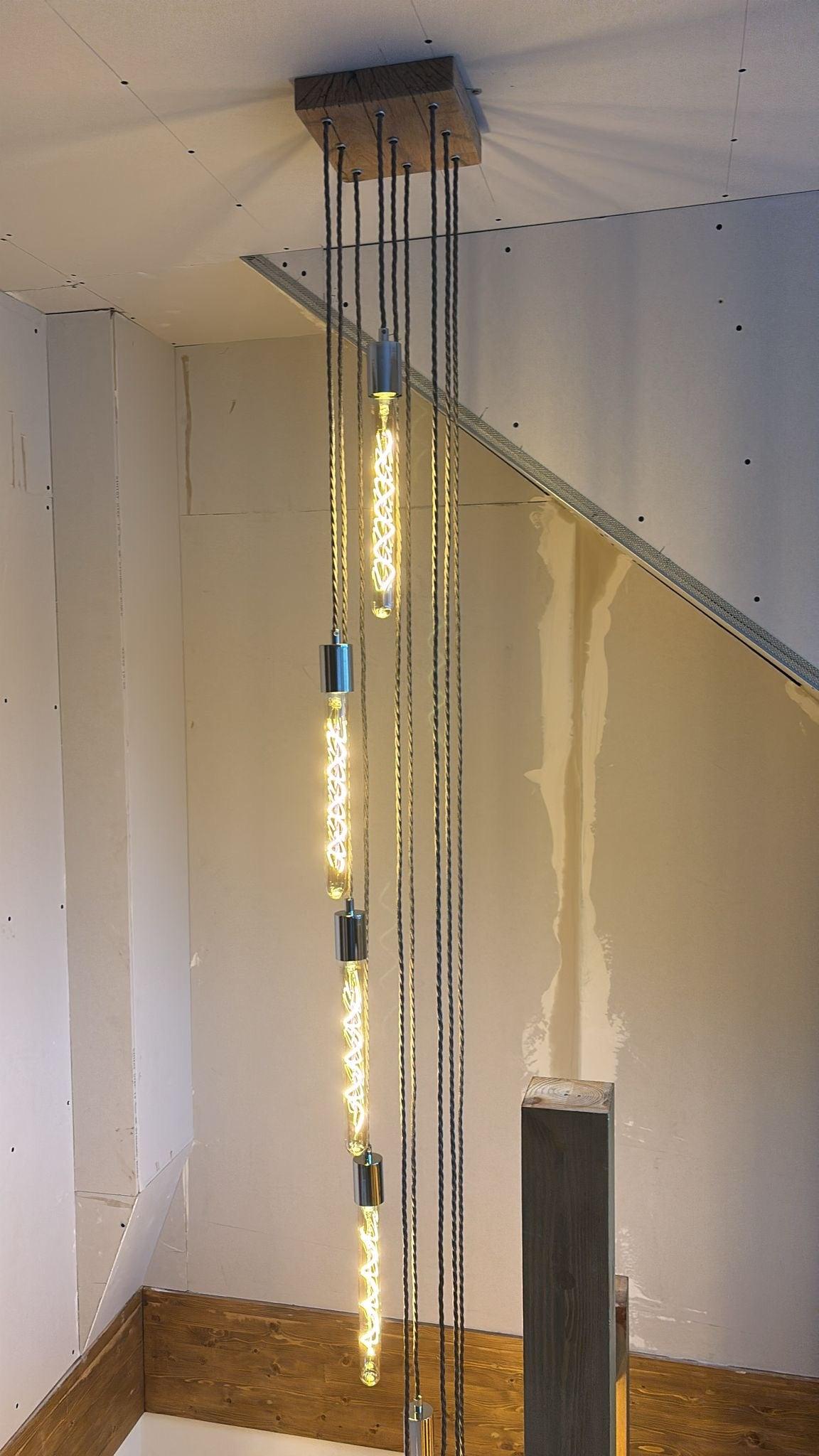 Cascade Chandelier Square 9 bulbs