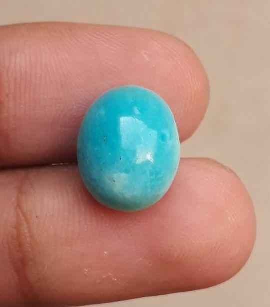 Natural Certified Turquoise - Blue Turquoise -9ct -14x11mm