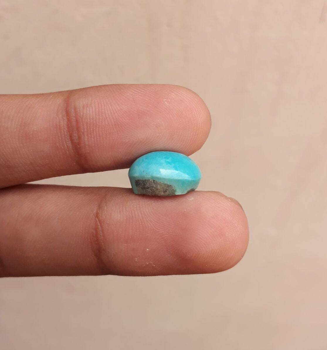 Natural Certified Turquoise - Blue Turquoise -9ct -14x11mm