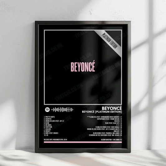 Beyoncé "Beyoncé (Platinum Edition)" Album Cover Poster - with Complete Tracklist