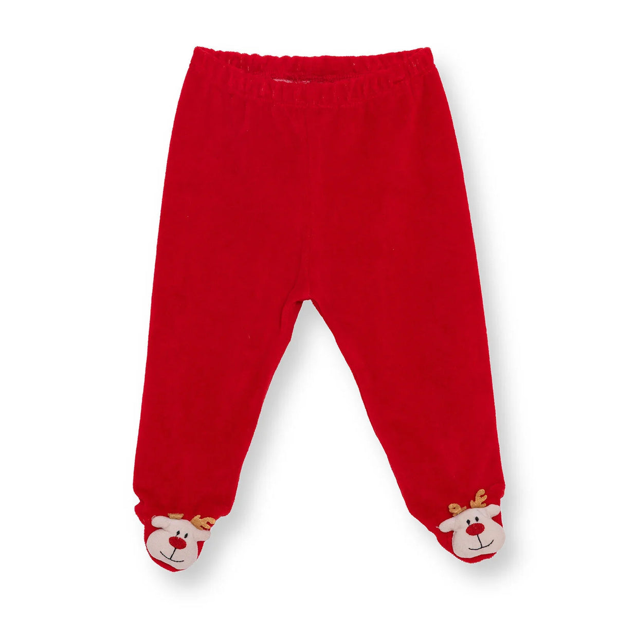 HelloBaby Velour Footed Baby Bottoms (Newborn to 6-9 Months)