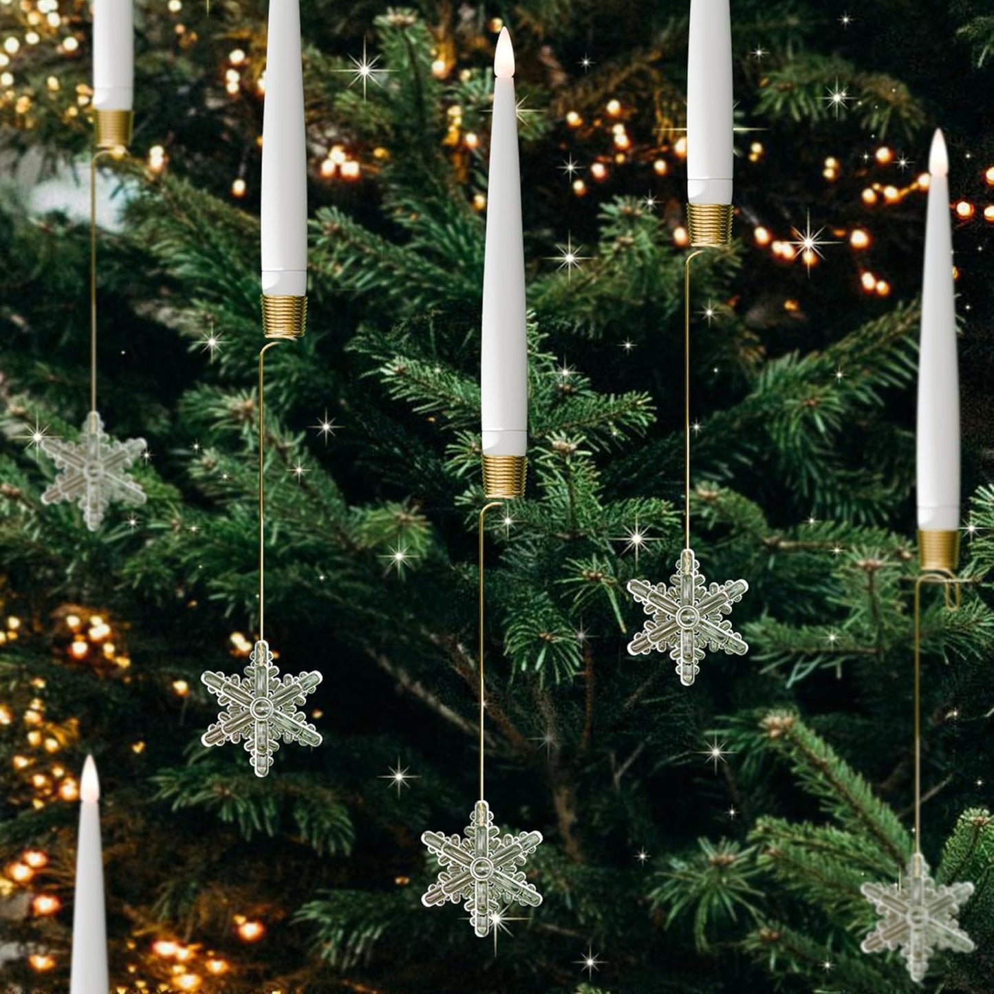 Christmas Candle LED Indoor Holiday Christmas Tree Ornaments  Festive Atmosphere Decoration Christmas Pendant
