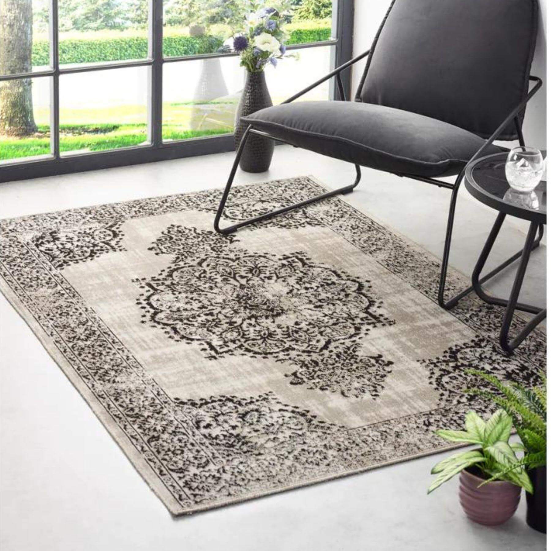 Saville Grey/Black Vintage Rug