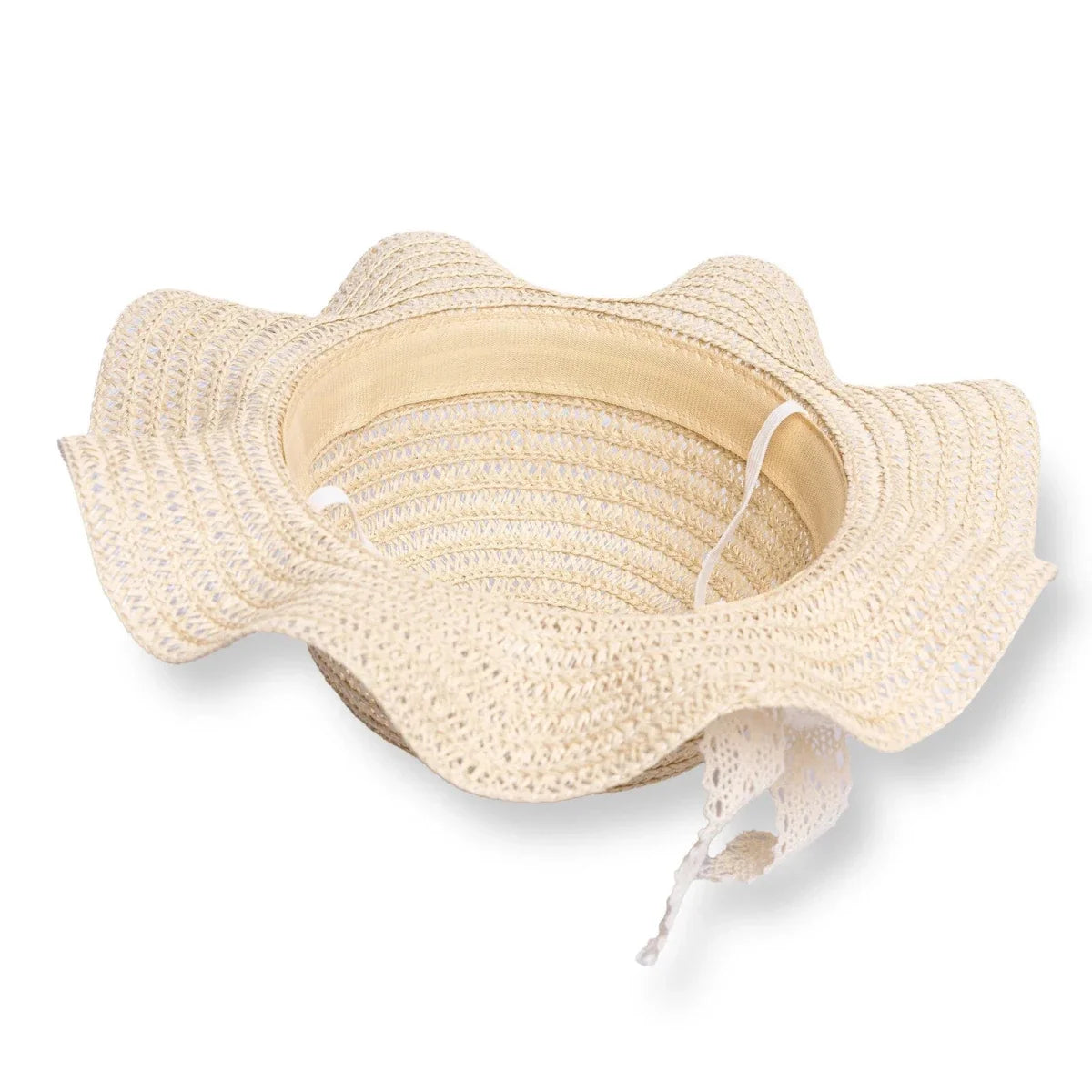 HelloBaby Ribbon Trim Straw Baby Hat (12 Months to 1-4 Years)