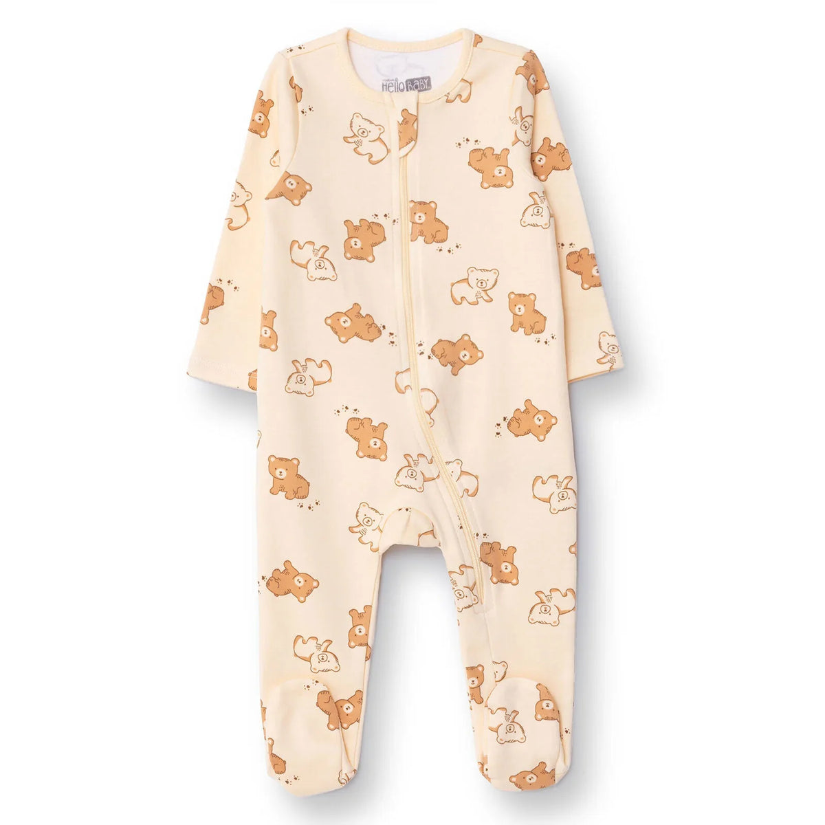 HelloBaby Long Sleeve Baby Sleepsuit with Feet (Newborn to 9 Months)