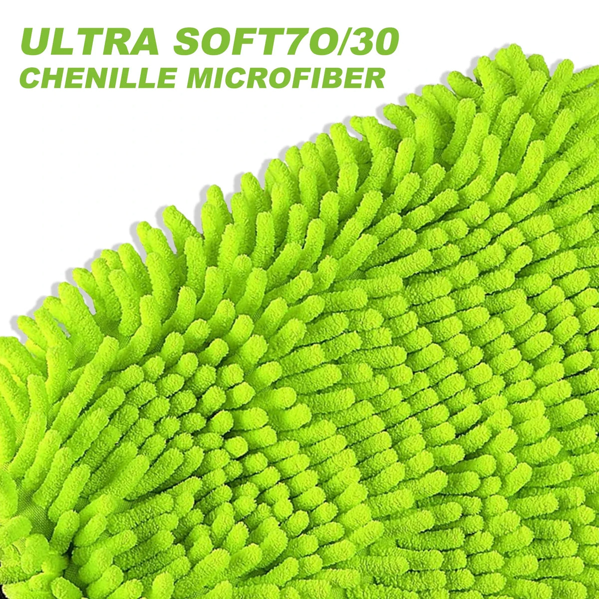Microfiber Car Wash Mitt & Towels (2 Pack)  Soft Absorbent Cleaning Set
